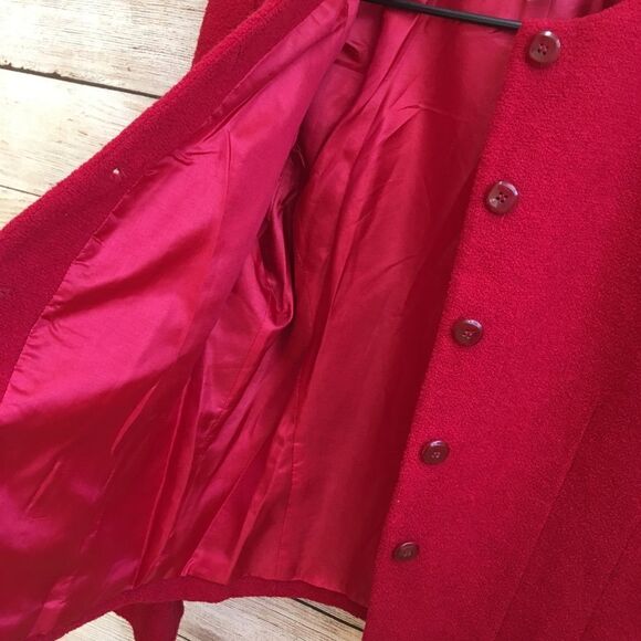 VINTAGE PENDLETON WOOL‎ BLAZER IN RED - Picture 4 of 6